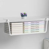 elvesmall Kitchen Closet Shelves Cupboard Hanging Under Shelf Storage Iron Mesh Basket Cabinet Door Organizer Rack Desk Closet Holders