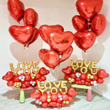 elvesmall 45pcs Valentine's Day I Love You Letter Red Heart Balloons Set,Love Balloons For Wedding Birthday Party Decoration, Valentine's