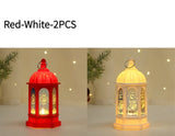 elvesmall Eid Decoration Light Eid Mubarak Lamp Ornament Islam Muslim Party Decor Supplies Ramadan Wind Lantern Decor for Home Party