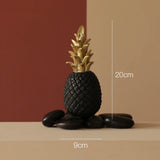 elvesmall Nordic Light Luxury Pineapple Decoration,Golden Fruit Shape Living Room Porch Home Decoration Figurines Gift Wedding Props
