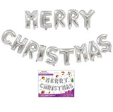 elvesmall Christmas 16 Inch Letter Aluminum Foil Balloons, Merry Christmas Decoration and Decoration Balloons