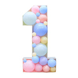 elvesmall 95cm Giant Number Mosaic Balloon Frame 0-9 Balloon Filling Box Kids Birthday Wedding Party Decoration Anniversary Decor