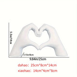elvesmall 1pc Gesture Decoration, Heart Finger Statue Modern Art Sculpture Personalized Home Decor
