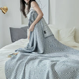 elvesmall Decorative Bed Throw Blankets Scandinavian Style Muslin Gauze Bedspreads On The Beds Sofa Covers Couple Bedding Quilt 200*230cm