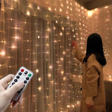 elvesmall 3M 300 LED Curtain String Light Garland Party Backdrop Adult Kids Birthday Wedding Decoration Bachelorette Anniversary Supplies