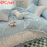 elvesmall  Korean Princess Style Summer Bedding Set Simple Quilt Set