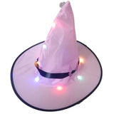 elvesmall Halloween Decoration Outdoor Hanging Lighted Glowing Witch Hat Lights String Battery  Outdoor Yard Tree Decorations