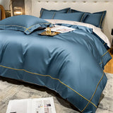 elvesmall  Embroidery Bedding Sets Egyptian Cotton Bed Sheet Set Luxury Duvet Cover Bedsheet Bed Linen Pillowcase 5 Stars Hotel Bedclothes