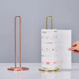 elvesmall Stainless Steel Kitchen Roll Paper Towel Holder Bathroom Tissue Stand Dining Table Vertical Napkins Rack Kitchen Storage Shelf