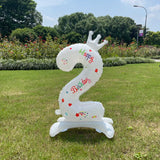 elvesmall 32inch White Balloons Birthday Number Balloons Outdoor Baby Shower Decoration for Kids Adult Standing Number Balloon