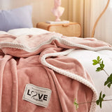 elvesmall  New Milk Velvet Autumn Winter Blanket for Bed Thick Flannel Weighted Blankets Soft Comfortable Warm Plush Blankets for Bed Sofa