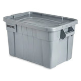 elvesmall With Lid Rugged/Reusable Boxes for Moving/Camping/Garage/Basement Storage Gray Box Pack of 6 freight free