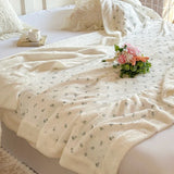 elvesmall Cute Teddy Bear Print Blanket Autumn Winter Ultra Soft Warm Bed Blankets for Home Sofa Couch Camping Travel Throw Blanket