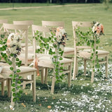 elvesmall  Artificial Green Ivy Leaf Rattan Creeper Leaves Vine Hanging Garland DIY Fake Flowers Plants for Garden Wedding Party Home Decor