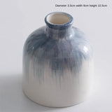 elvesmall  Hand-painted Blue simple ins Style Ceramic vase Dried Flower Flower vase Living Room Home Decoration Room Decoration