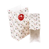 elvesmall 24pcs Christmas Kraft Paper Bags Snowflakes Candy Gift Bags Merry Christmas Decoration Gift Wrapping Treat Bags With Stickers