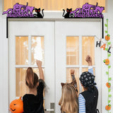 elvesmall Halloween Door Frame Decoration,Bats,Pumpkins,Spider Webs,Door and Window Corner Stickers, Halloween Home Decoration