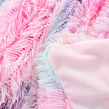 elvesmall Super Soft Long Faux Fur Coral Fleece Blanket Warm Elegant Cozy With Fluffy Sherpa Throw Blanket Bed Sofa Blankets Gift