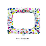 elvesmall 1PC Photo Frame Aluminum Film Birthday Party Decoration Balloon