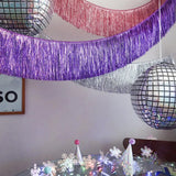 elvesmall Foil Fringe Tinsel Garland Creative 2M 4 Layers Foil Banner Birthday Party Wedding Decoration Christmas Home Wall Decor