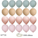 elvesmall 15/20PCS 10inch Retro Balloon Set Vintage Blue Series Balloons for Wedding Happy Birthday Party Decoration DIY Gifts Supplies