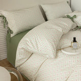 elvesmall  Pure Cotton Bedclothes Pastoral Style Bedsheets Set with Pillow Case 이불세트 Bedding Sets Queen Size for Home Single Bed Linen Sets