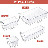 elvesmall Desk Drawer Organizers Transparent Storage Box Bins Kitchen Gadget Jewelry  Organizer Bathroom Storage Makeup Organizer