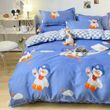 elvesmall Bedding Set for Girl Boy Bedroom KIDS Modern Comforter Duvet Cover Flat Sheet Pillowcase  Home Textile Soft Bed Linen