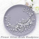 elvesmall Crystal Wedding Hair Combs Miraculous Women Headbands Accessories Flower Bridal Headpiece Clip Bride Jewelry Gift