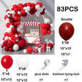 elvesmall Double Red Balloons Garland Red White Latex Balloon Arch Kit Valentine's Day Decor Wedding Anniversary Bride Shower Decoration