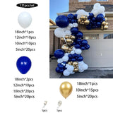 elvesmall Dusty Blue White Balloon Garland Kit Pastel Light Arch Wedding Birthday Party Baby Shower Baptism Christening Party Decorations