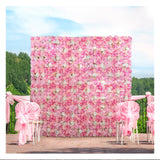 elvesmall 12PCS Artificial Flowers Roses Wall Panel 3D Flower Backdrop Faux Roses for Wall Party Wedding Bridal Shower Outdoor Decoration