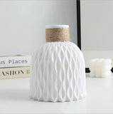 elvesmall 1PC Water Ripple Plastic Vase Wave Flower Pot Arrangement Modern Nordic Style Home Living Room Desktop Decoration Ornament