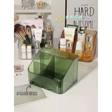 elvesmall Desktop Makeup Organizer Lipstick Nail Polish Jewerly Organizer Makeup Brush Holder Bathroom Skincare Cosmetic Storage Box
