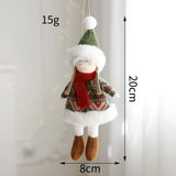 elvesmall Christmas Decoration Fabric Doll Small Figurine Pendant Plush Elk Santa Claus Snowman Christmas Tree Decorations