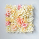 elvesmall Artificial Silk Flowers Wall Panels 3D Rose Flower Art Wall Backdrop DIY Wedding Party Bridal Shower Background Home Decoration