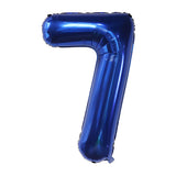 elvesmall 40Inch Dark Blue Number Foil Balloon 0-9 Digital Globos Children Birthday Party Decoration Baby Shower Toy Kids Graduation Gifts
