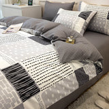 elvesmall  Simple Bed Sheets Set Four Seasons Universal Men's Bed Four Sets Pure Cotton Three Comforter Sets Bed Cover Full Set