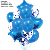 elvesmall 14pcs Rose Gold Mix Star Heart Confetti Latex Balloons Birthday Party Decorations Kids Adult Wedding Anniversary Globos Supplies