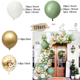 elvesmall Jungle Safari Green Balloon Garland Arch Kit Kids Birthday Party Supplies Deer Pattern Gold Latex Ballons Baby Shower Decoration