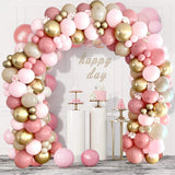elvesmall Retro Pink Pastel Macaron Balloons Garland Arch Kit Wedding Birthday Party Decoration Girls Baby Shower Rose Gold Ballon Chain
