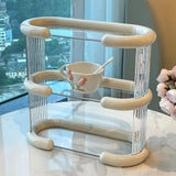 elvesmall  -  High-grade light luxury cup holder dining table drinking glass shelf coffee cup storage desktop mug perfume storage rack