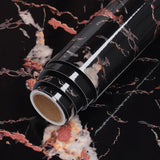 elvesmall Black Marble Kitchen Home Peel and Stick Wallpaper For CounterTable Desk Bathroom PVC Waterproof Self Adhesive Contact Paper