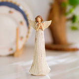 elvesmall Resin Crafts Decoration Home Decoration Angel Figure Statue Creative Decoration Birthday Gift Table Decoration