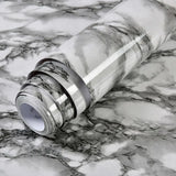 elvesmall Black Marble Kitchen Home Peel and Stick Wallpaper For CounterTable Desk Bathroom PVC Waterproof Self Adhesive Contact Paper