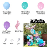 elvesmall Mermaid Balloon Garland Kit Mermaid Tail Purple Blue Balloons Mermaid Under The Sea Party Decor Girls Birthday Party Baby Shower