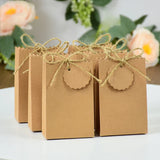 elvesmall 30/10pieces Of Kraft Paper With Hemp Rope Gift Packaging Bag Jewelry Cookie Wedding Birthday Favor Candy  Box Food Packaging Bag