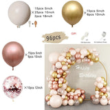 elvesmall Boho Dusty Retro Pink Balloons Garland Arch Kit Bride Wedding Birthday Party Decoration Girls Baby Shower Rose Gold Ballon Chain