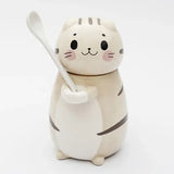 elvesmall  -  1pc Cute Cat Ceramics Coffee Mug with Spoon Novelty Gift Drinkware Milk Tea Couple Cup Kitchenware Birthday Gift Home Decoration