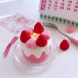 elvesmall Strawberry Cake Candle Personalized Wedding Scented Candle Home Decoration Food Candles Look Real Favors